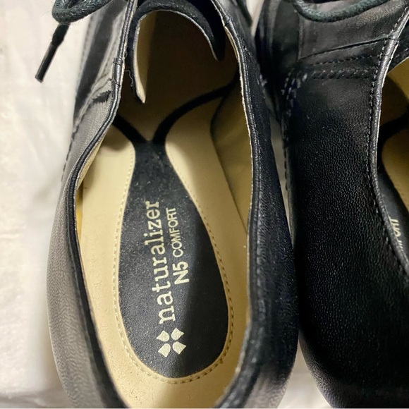 Naturalizer “Ilona” Black Leather Suede Lace Up Oxford Heels Size 8.5 Wide NWOT - Picture 8 of 17